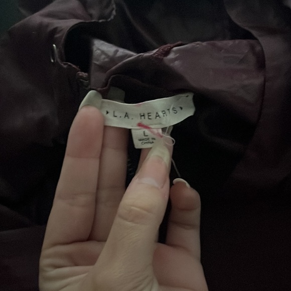 L.A. Hearts Jacket, Size Large, Colors Burgundy, Cream, And Navy Blue. - Picture 3 of 6